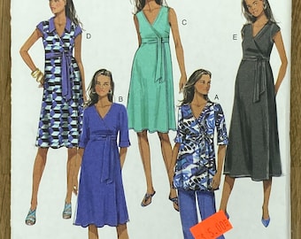 Butterick 5860, Size (8-16), Misses' Maternity Top, Dress And Pants, Uncut sewing pattern