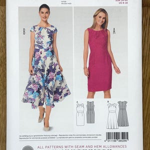 Burda 6529, Women’s size (8-10-12-14-16-18), Dress Fitted , UNCUT sewing pattern
