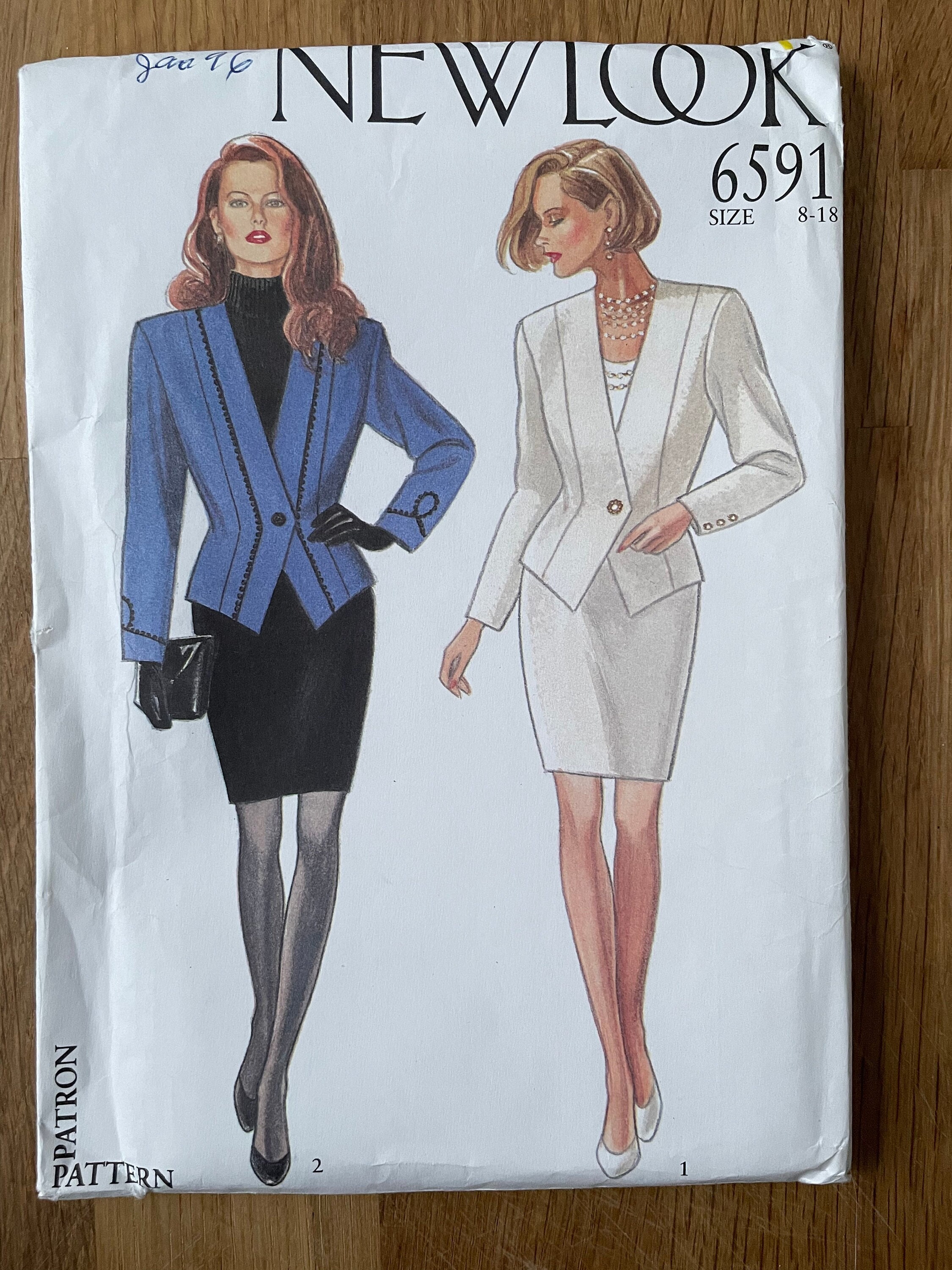 Patron De Couture New Look 6054 - Veste Et Jupe D'été - Tailles 8 à 18