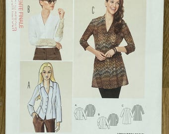 Burda 6069, Size (8-20), Semi-Fitted Blouse, UNCUT sewing pattern