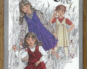 Simplicity 9608, Size (8), Girls' Cinderella Jumper And Blouse, 1980 Uncut sewing pattern