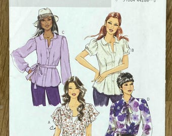 Butterick 5711, Size (6-14), Misses' Top And Belt, 2011 Uncut sewing pattern