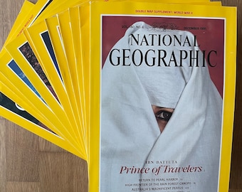 美品 National Geographic英語版1991-92年版 ケース付 1991 National Geographic, Pick Your Magazine - Etsy