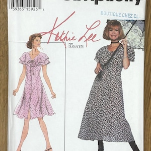 Patrón de costura sin cortes Simplicity 9189, talla de mujer (12-14-16), vestido petite para señoritas, 1994