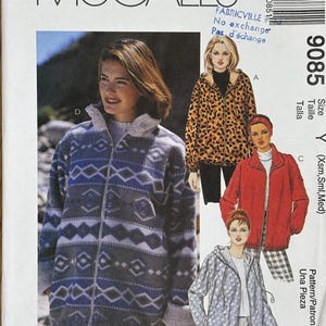 McCall’s 9085, Size (4-6-8-10-12-14), Misses&#39; Lined or unlined jacket, 1997 Uncut sewing pattern