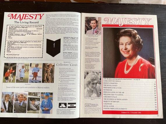 Majesty Magazine Volume 6 7/ King Charles 3 / November 1985 - Etsy