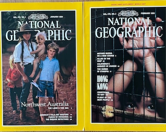 1991 National Geographic, Pick Your Magazine - Etsy