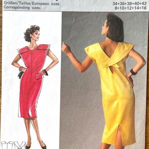 Burda 6236, size (8-14) oversized dress, women’s 90’s sewing pattern