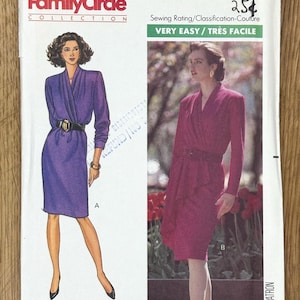 Butterick 4297, women&#39;s size (12-14-16), Misses&#39; Dress, 1989 Uncut sewing pattern