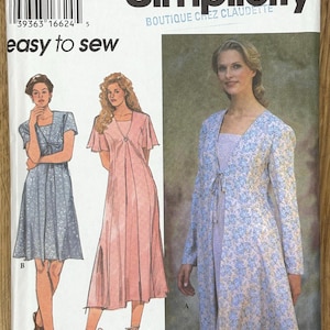 Simplicity 9418, Women&#39;s Size (12-14-16), Misses&#39; Petite Dress, 1995 Uncut sewing pattern