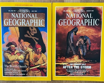 1991 National Geographic, Pick Your Magazine - Etsy