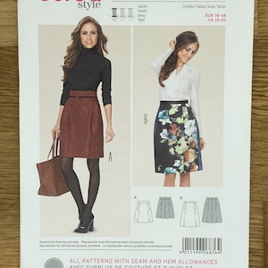 Puede incluir: Patrón de costura Burda Style número 6836 para una falda. El patrón incluye márgenes de costura y dobladillo. El patrón es para las tallas EUR 36-46 y US 10-20.