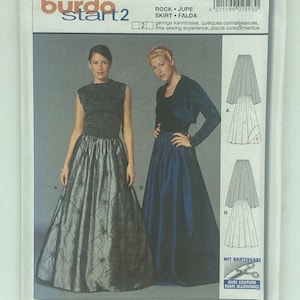 Burda 2593, size (6-8-10-12-14-16-18-20), evening Skirt, women&#39;s UNCUT sewing pattern