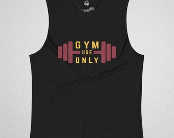 SOLO PARA USO EN GIMNASIO - Diseño divertido de entrenamiento para amantes del fitness - Camiseta unisex sin mangas