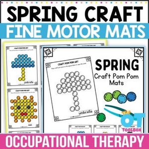 Spring Craft - Pom Pom Fine Motor Mats