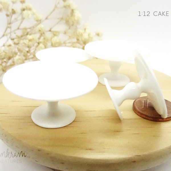 1/12 Miniature Cake Stands - Set of 2 - Dollhouse