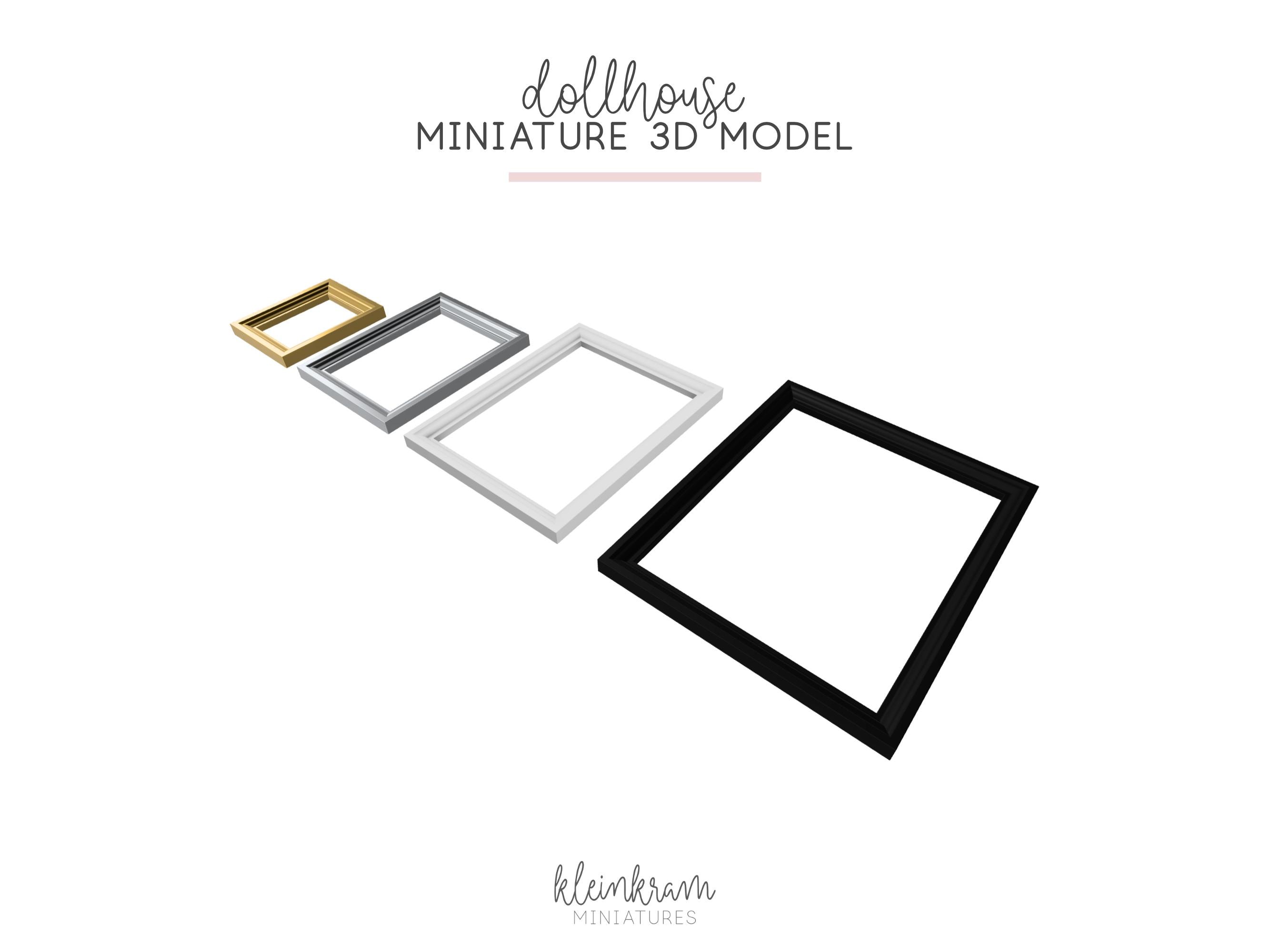 Set Di 2 Quadri In Miniatura Vittoriani Con Cornice In Legno - Scala 1:12 Per Casa Delle Bambole Melody Jane (Altezza 51mm)