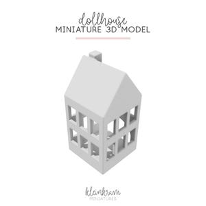Miniature Deco House 3D Model, File — STL, 3MF — Dollhouse DIY Download 3D Printing — Personal Use