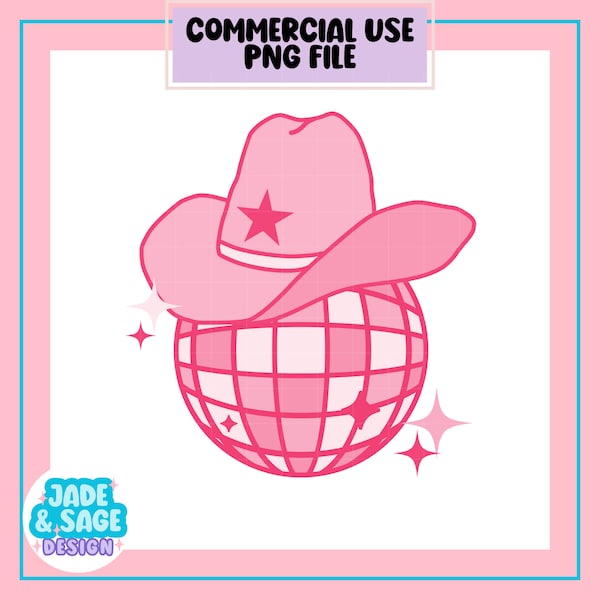 Trendy Western Png, Disco Cowgirl Png, Bachelorette Png, Sublimation Design, Disco Png, Cowboy Hat Png, Disco Ball Png, Aesthetic Png, Retro