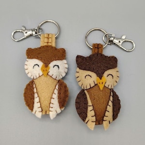 Owl Key Chain - Felt Plush - Backpack Buddies - Handmade
