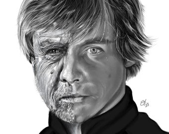 Luke Skywalker now/then (fan art)