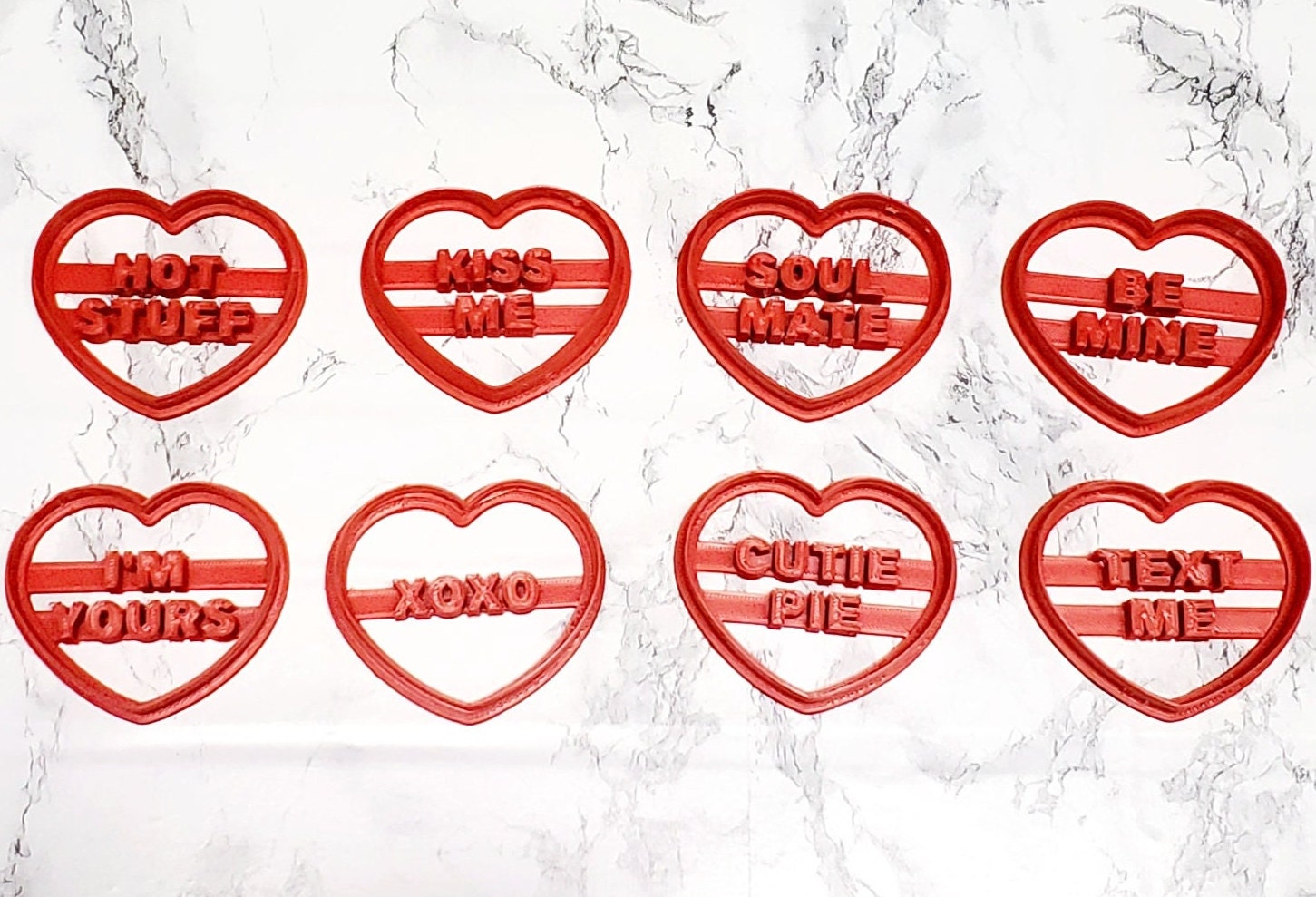 3D file Happy valentines day cookie cutter set of 8 💝・Model to download  and 3D print・Cults