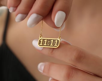 1111 Necklace, 11:11 Angel Number Necklace, 1111 Spiritual Gold Necklace, Lucky Number Dainty Necklace, Angel Number Jewelry