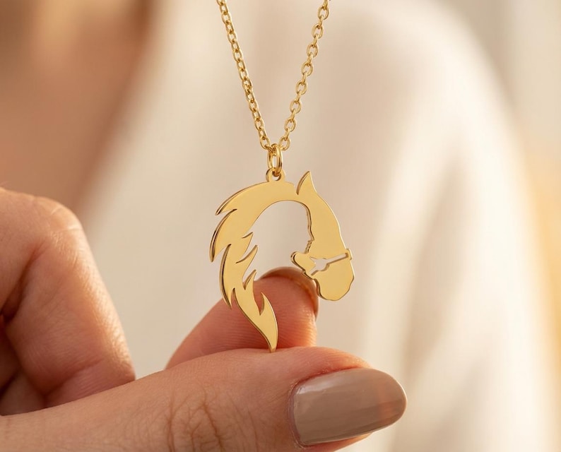 Horse Necklace, Horse Necklace for Woman, Equine Necklace, Elegant Horse Necklace, Horse Memorial Necklace, Horse Jewelry image 3