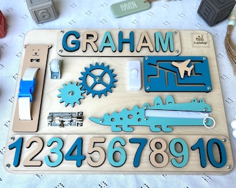 Puzzle Name Busy Board for Toddler Activity Board Personalized Puzzle Toy 1st Birthday Gift Montessori Custom Name Baby Birthday Gift