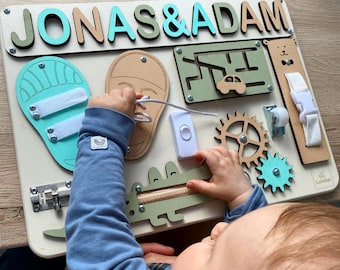 Puzzle Name Busy Board for Toddler, Birthday Baby Gift, Montessori Board, Birthday Gift Toddler Boy, Activity Board, Personalized Puzzle Toy