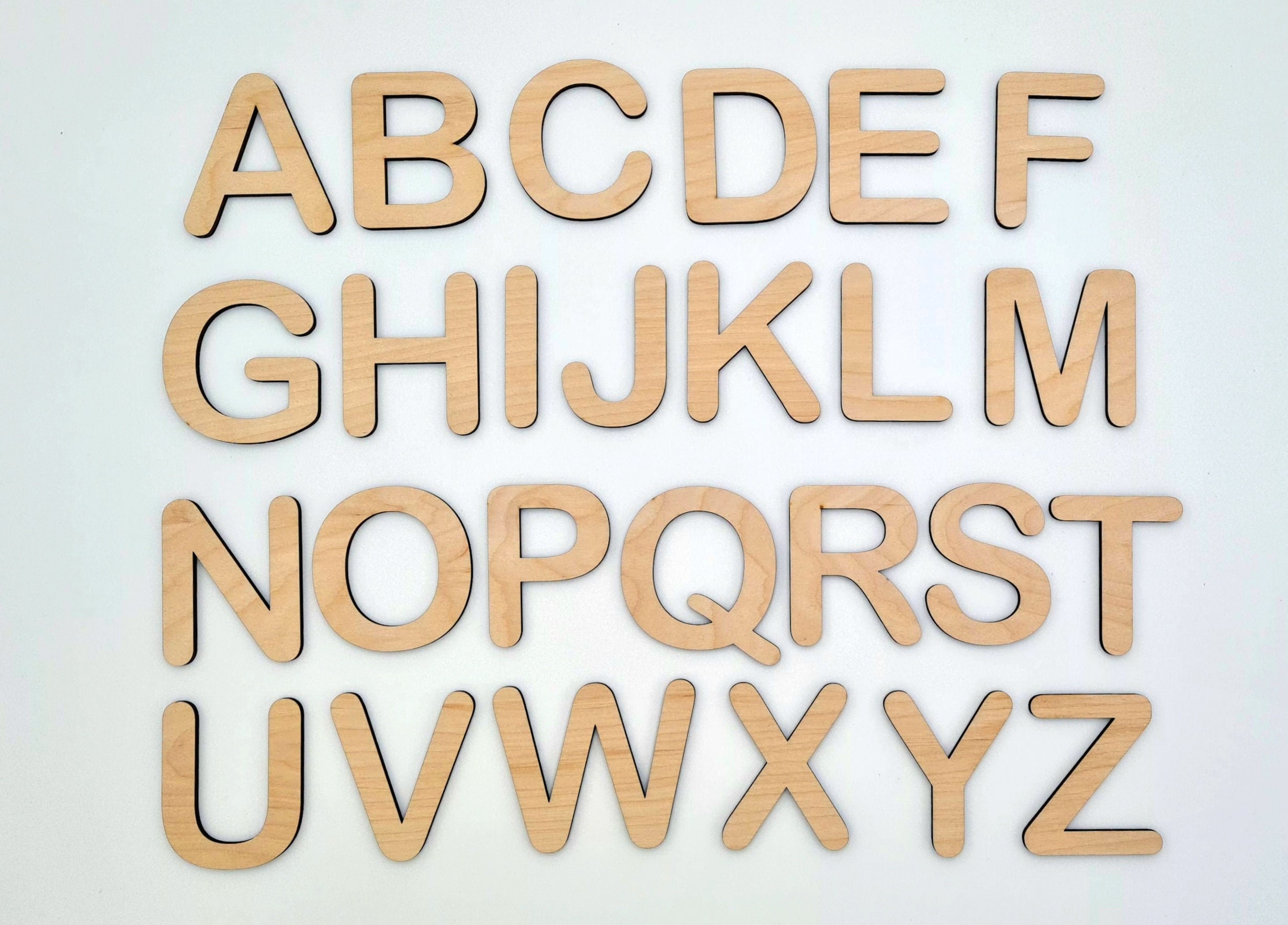 Plywood Laser Cut Alphabet Letters. A Z Word 3D Spelling -  Israel