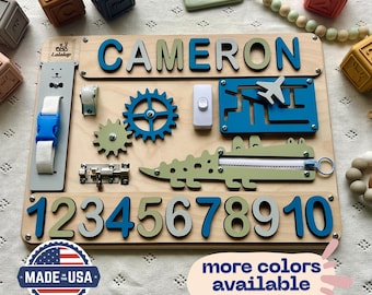 Puzzle Name Busy Board for Toddler Activity Board Personalized Puzzle Toy 1st Birthday Baby Gift Montessori Board Toddler Birthday Gift