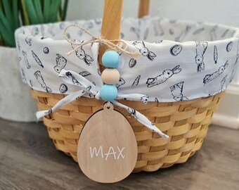 Personalized Easter Basket Tags, Custom Boy or Girl Easter Basket EGG Tags, Easter Gift for Children, Kids Easter Basket Tags, Easter Tags