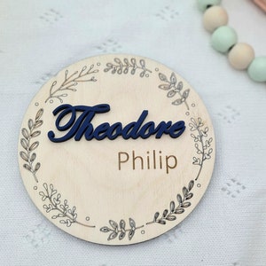 Newborn Name Wood Sign, Baby Name Sign, Baby Shower Gift for Newborn, Hospital Name Sign, Birth Stats Sign, Baby Name Announcement, Keepsake