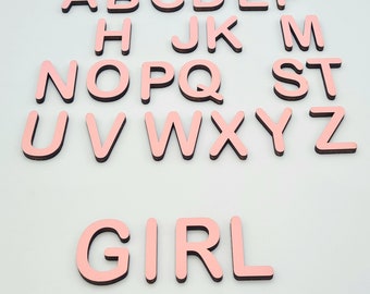 Wooden Alphabet • Birch Wood Letters A-Z & Movable Alphabet • DIY letter crafts • Montessori Educational Homeschool Spelling