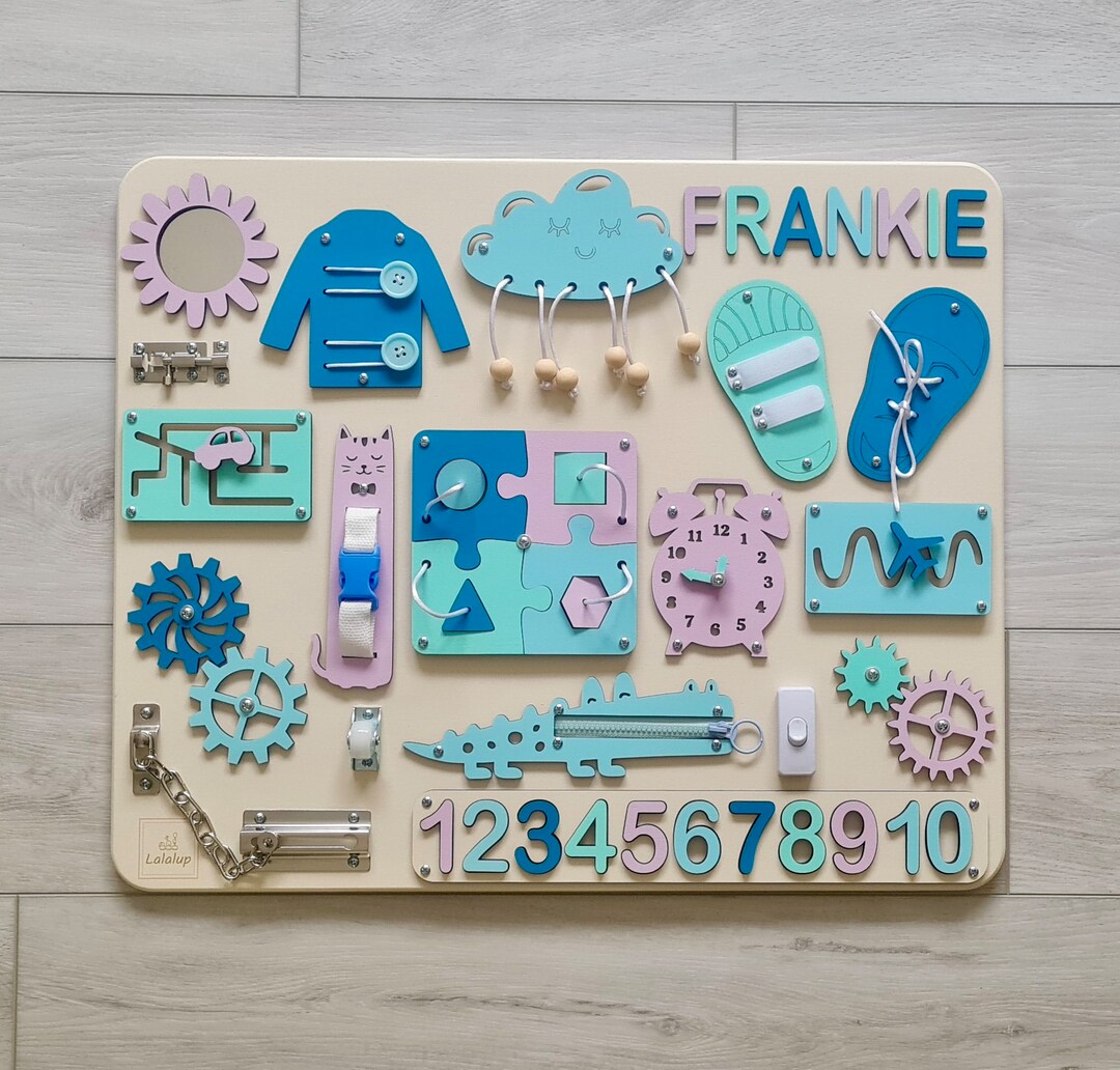 Personalized Busy Board Montessori Board Activity Board - Etsy