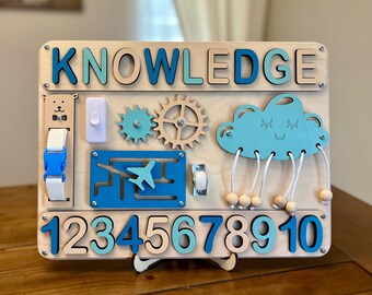Puzzle Name Busy Board for Toddler Activity Board Personalized Puzzle Toy 1st Birthday Baby Gift Montessori Board Birthday Gift Toddler Toys
