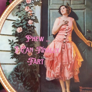 Vintage Upcycled Norman Rockwell Sassy Plate Funny Rude plate