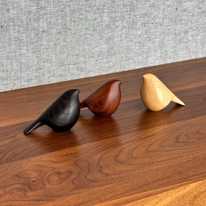 THREE little BIRDS | Trio | Wooden birds set | ECO packaging | Present | Living Room Decoration | Shelf decor | Bob Marley | Family gift
