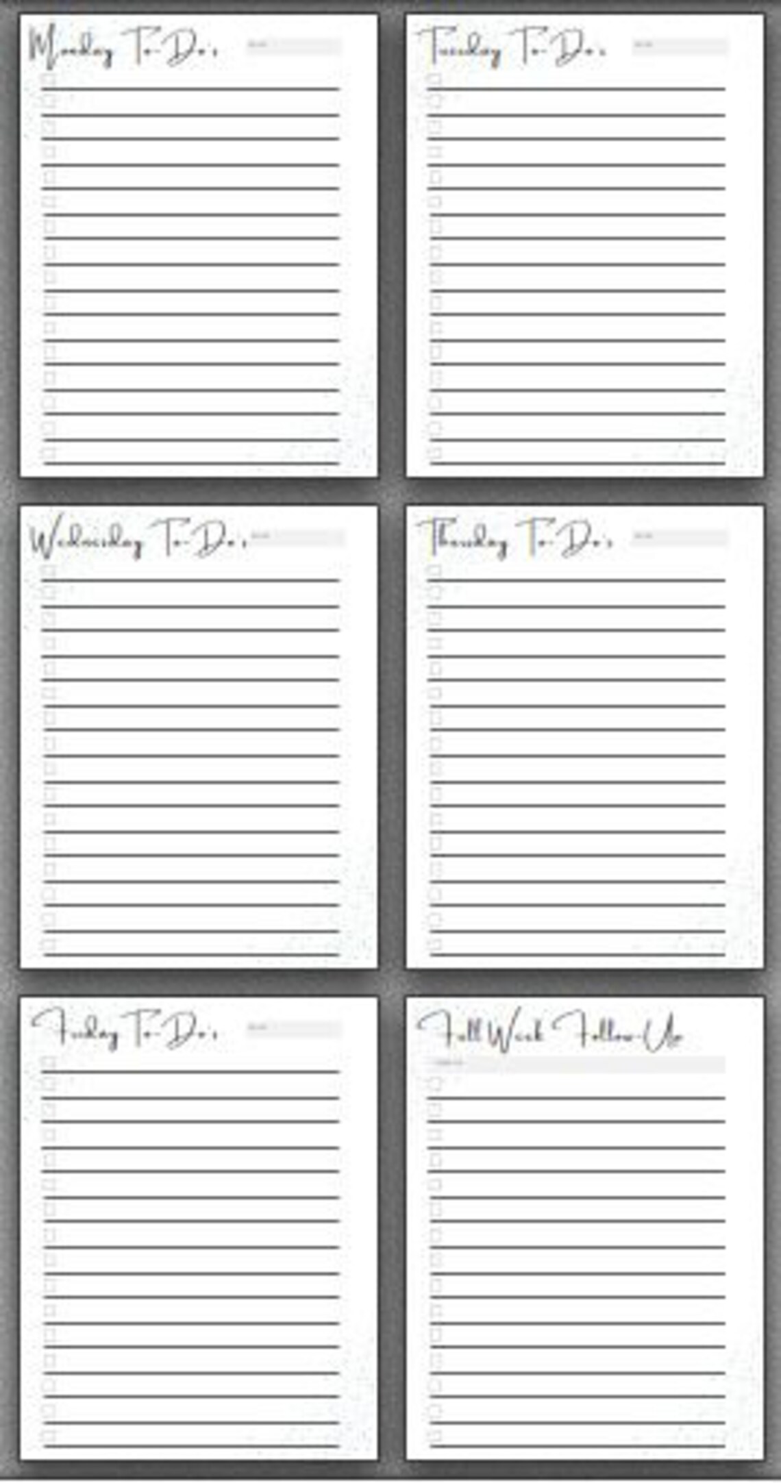 To-do List Template, Work Task List, Professional To-do List, Feminine ...