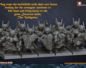 Valkyries Resin Fantasy Tabletop, Unpainted| DragonsLake Miniatures