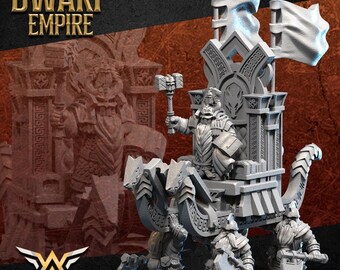 Dwarf Emperor Resin Fantasy Tabletop, Unpainted| WHITE ANGEL MINIATURES