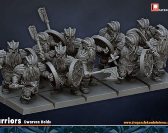 Clan Warriors Resin Fantasy Tabletop, Unpainted| DragonsLake Miniatures