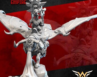 Infernal Commander Bull Resin Fantasy Tabletop, Unpainted| White Angel Miniatures