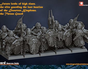 Throne Guards Resin Fantasy Tabletop, Unpainted| DragonsLake Miniatures