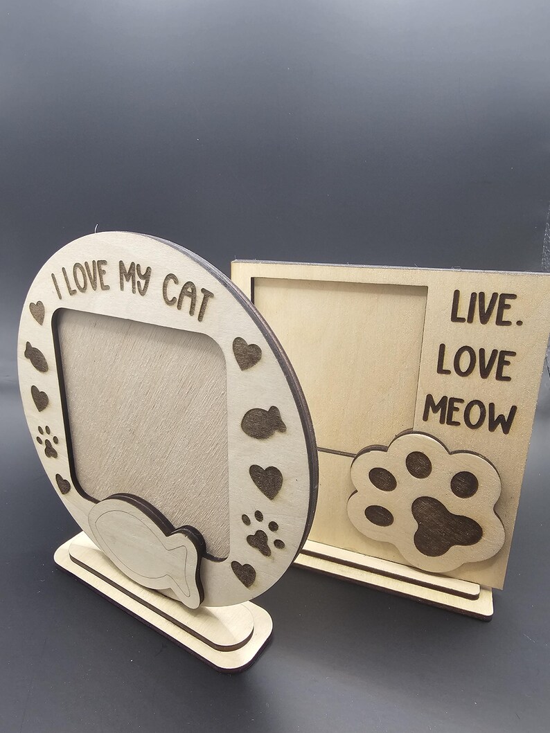 Mini Cat Picture Frame Custom Made CAT PHOTO FRAMES - Etsy