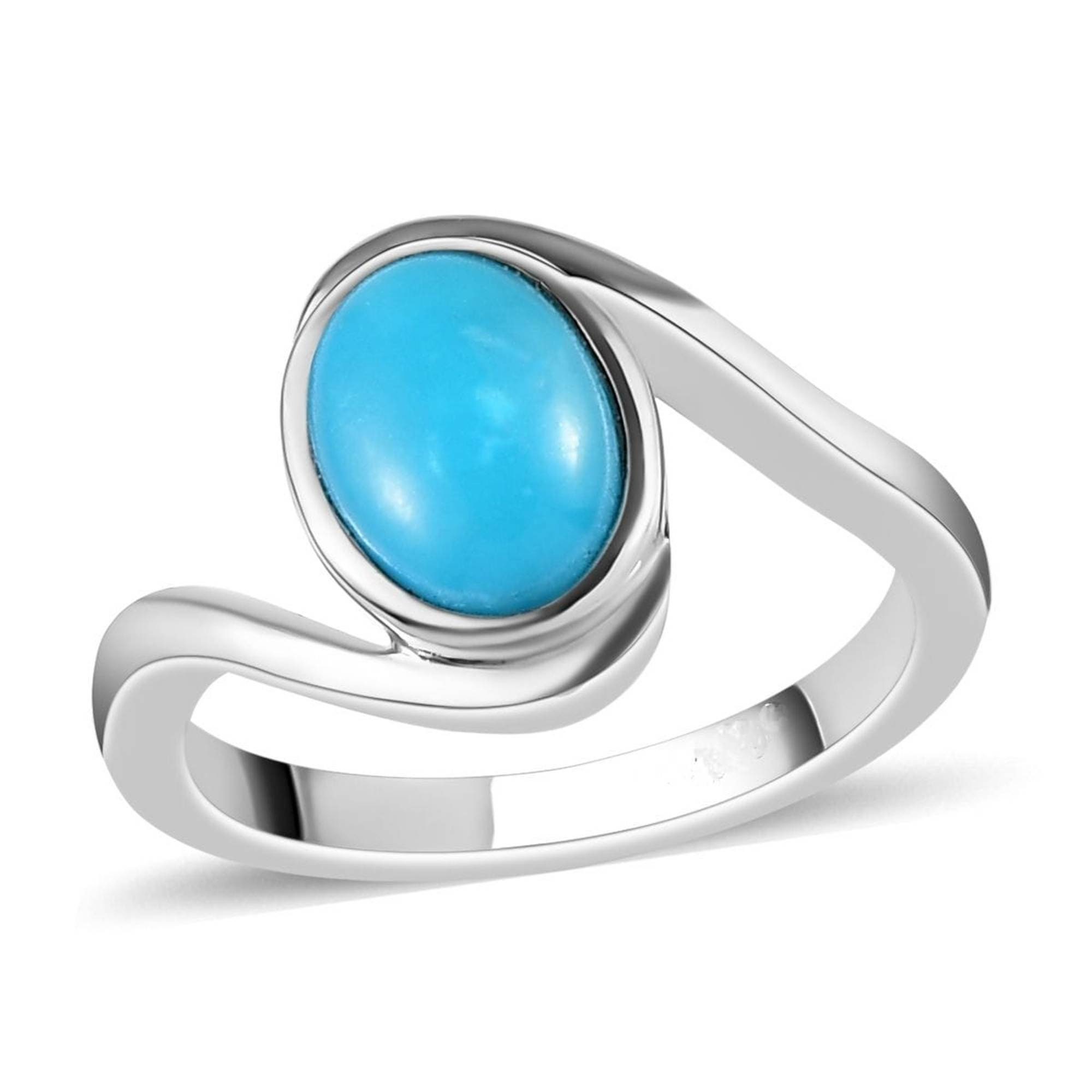 Sterling Silver Sleeping Beauty Turquoise Ring: Oval Gemstone - Etsy