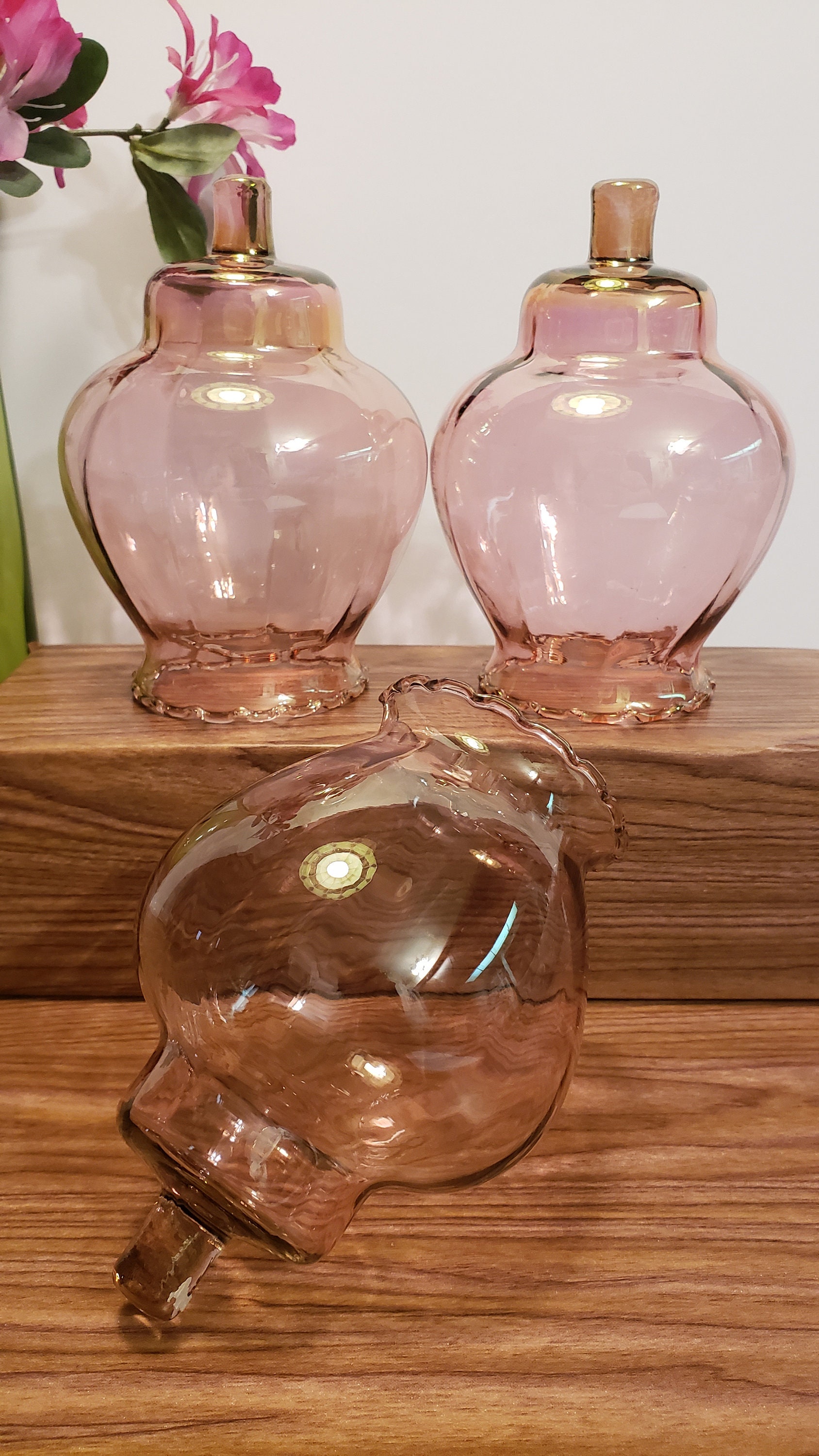 Vintage Glass Peg Votive Holder Cups Etsy