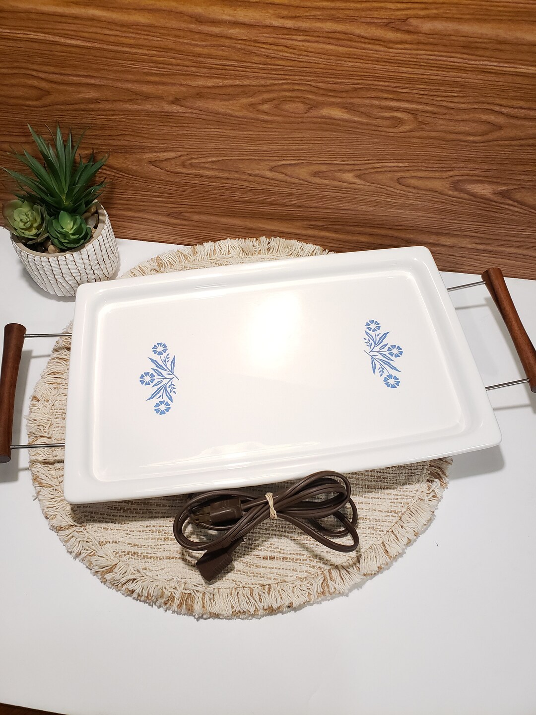 Vintage Corning Ware Blue Cornflower Electric Warming Tray Model 54 ...