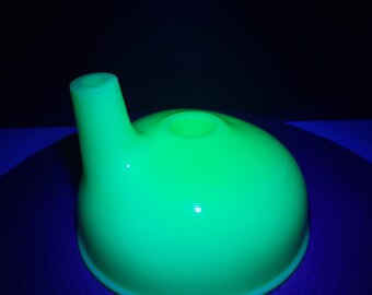 Vintage 1930s Sunbeam Mixmaster Vaseline Custard Glass Juicer Bowl Attachment